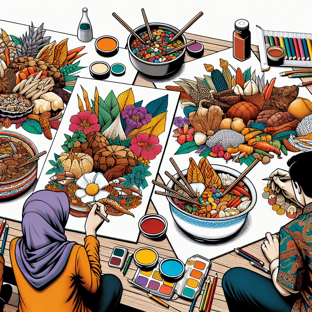 Mewarnai Gambar Makanan Tradisional Indonesia: Eksplorasi Warna dalam